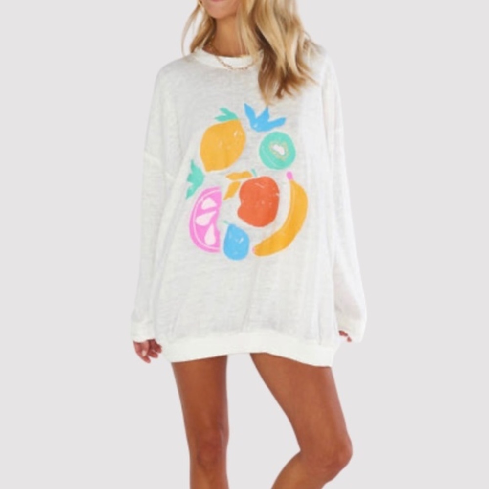 Show Me Your MuMu James Fruit Graphic Sweatshirt New size small